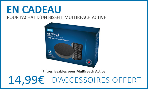 Cadeaux pour l'achat d'un BISSELL MultiReach Active 21V Cadeaux pour l'achat d'un BISSELL MultiReach Active 21V