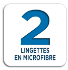 2 lingettes en microfibre