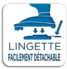 Lingette facilement détachable